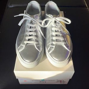 Common Project Silver Shoes